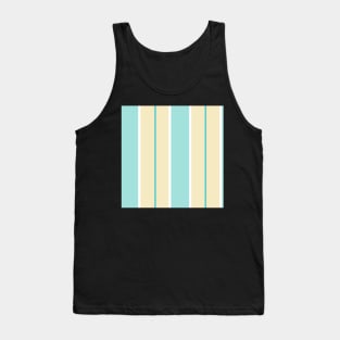 Pattern of pastel yellow and pastel blue stripes Tank Top